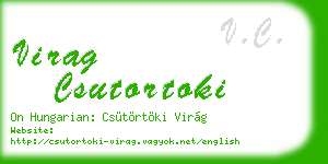 virag csutortoki business card