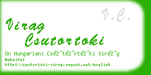 virag csutortoki business card